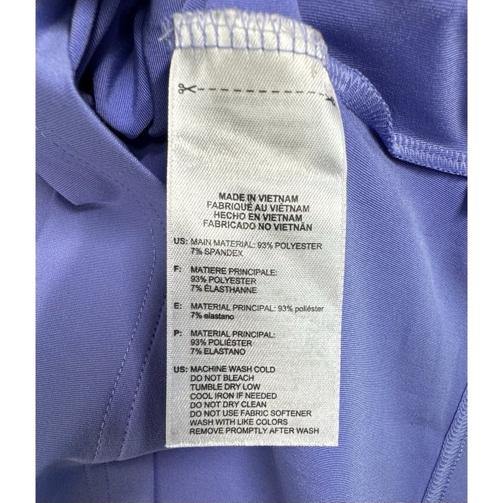 adidas Golf Women's XL Purple Short Sleeve Stretch Collared Polo Shirt - Picture 4 of 10